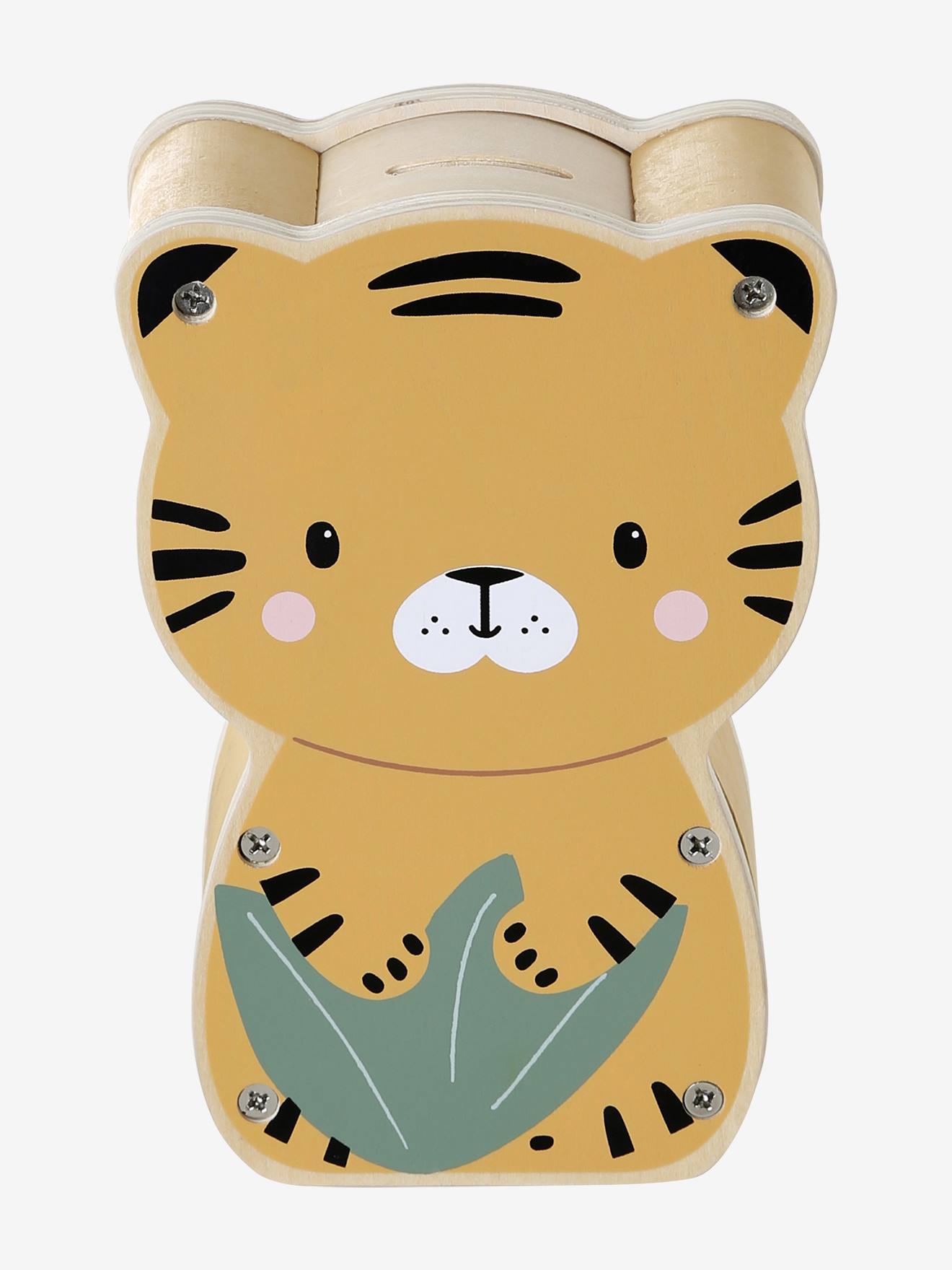 Tirelire musicale Tanzanie en bois FSC® jaune