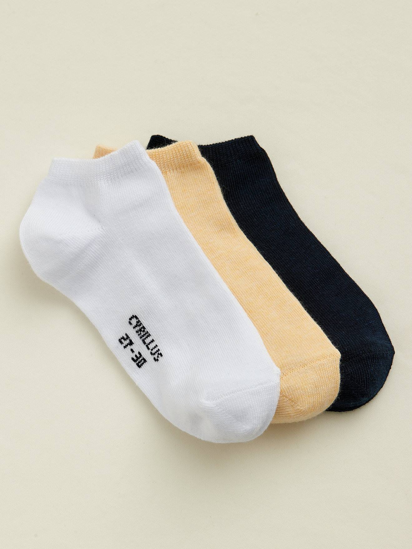 Socquettes Unies Par Lot De 3 Garçon Blanc