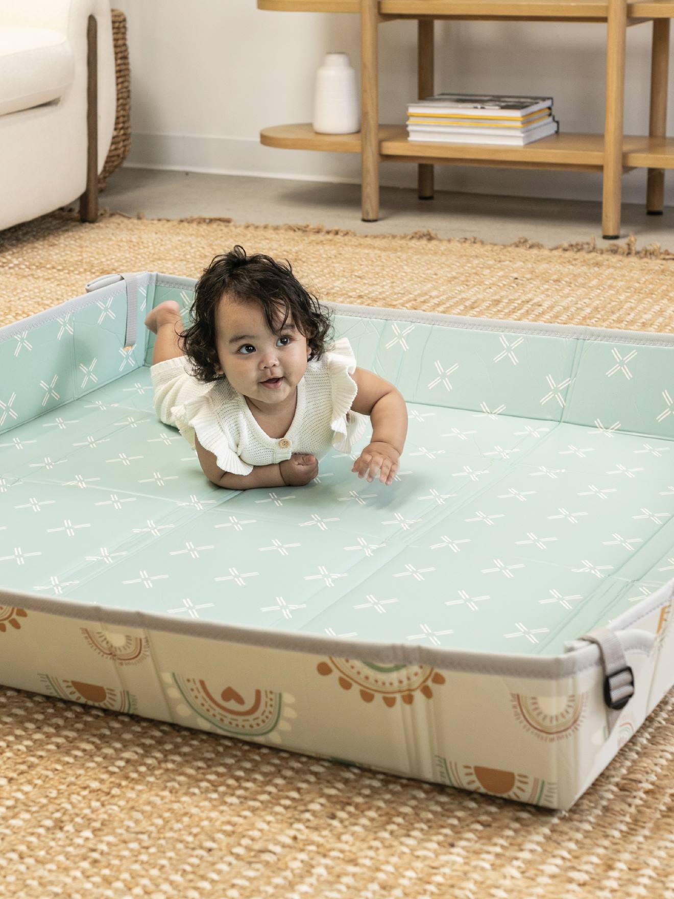 Tapis Mousse Géant Pliable - écru