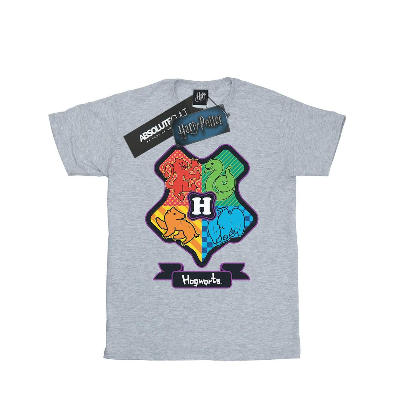 T-shirt Coton Harry Potter Gris Chiné