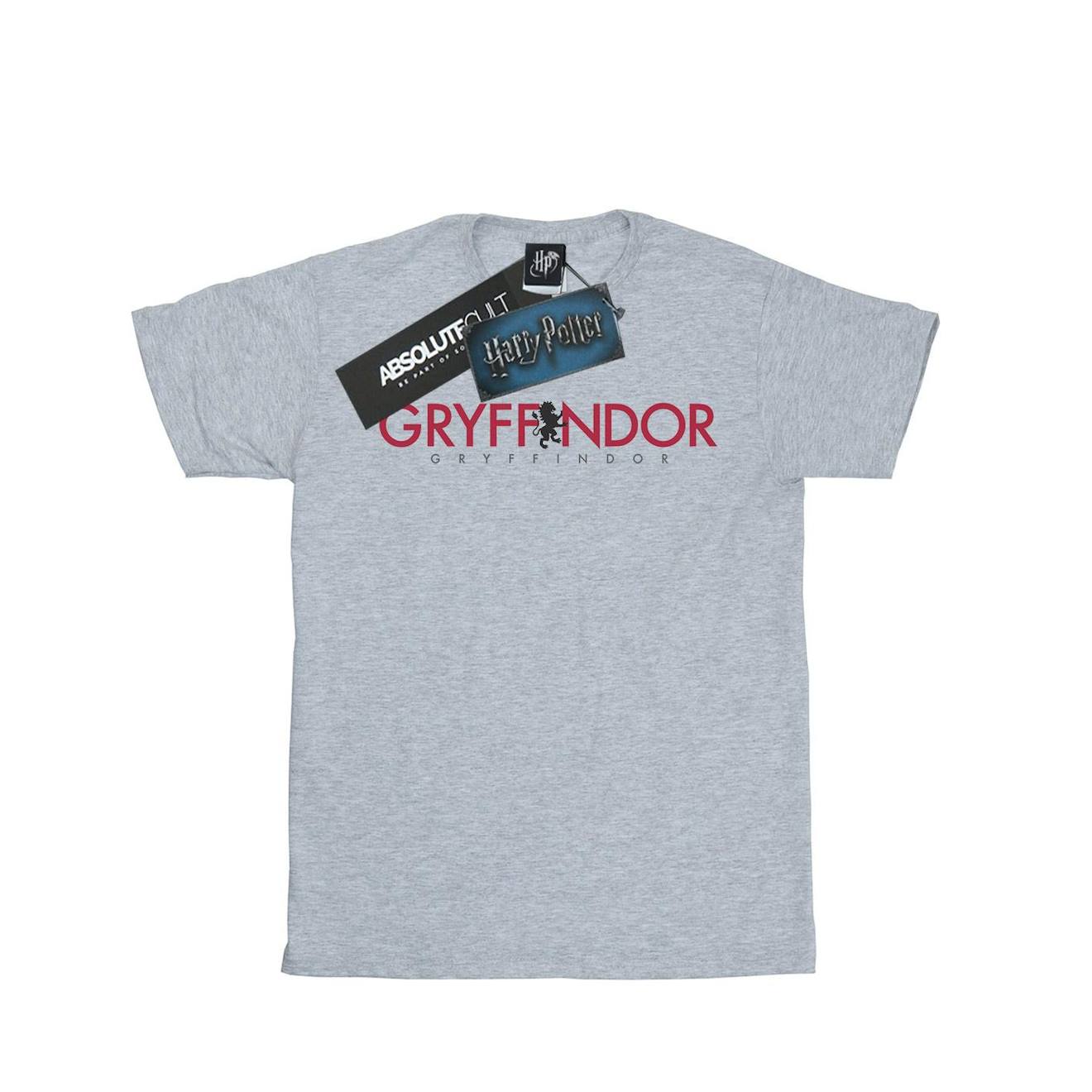 T-shirt Coton Harry Potter Gryffindor Gris Chiné