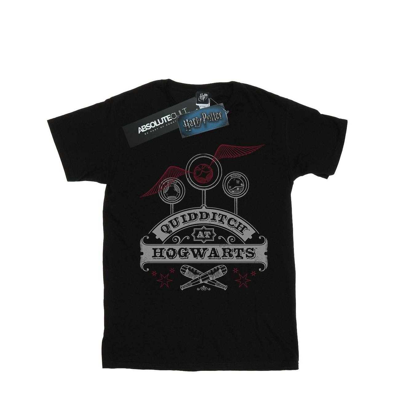 T-shirt Coton Harry Potter Quidditch At Hogwarts Noir