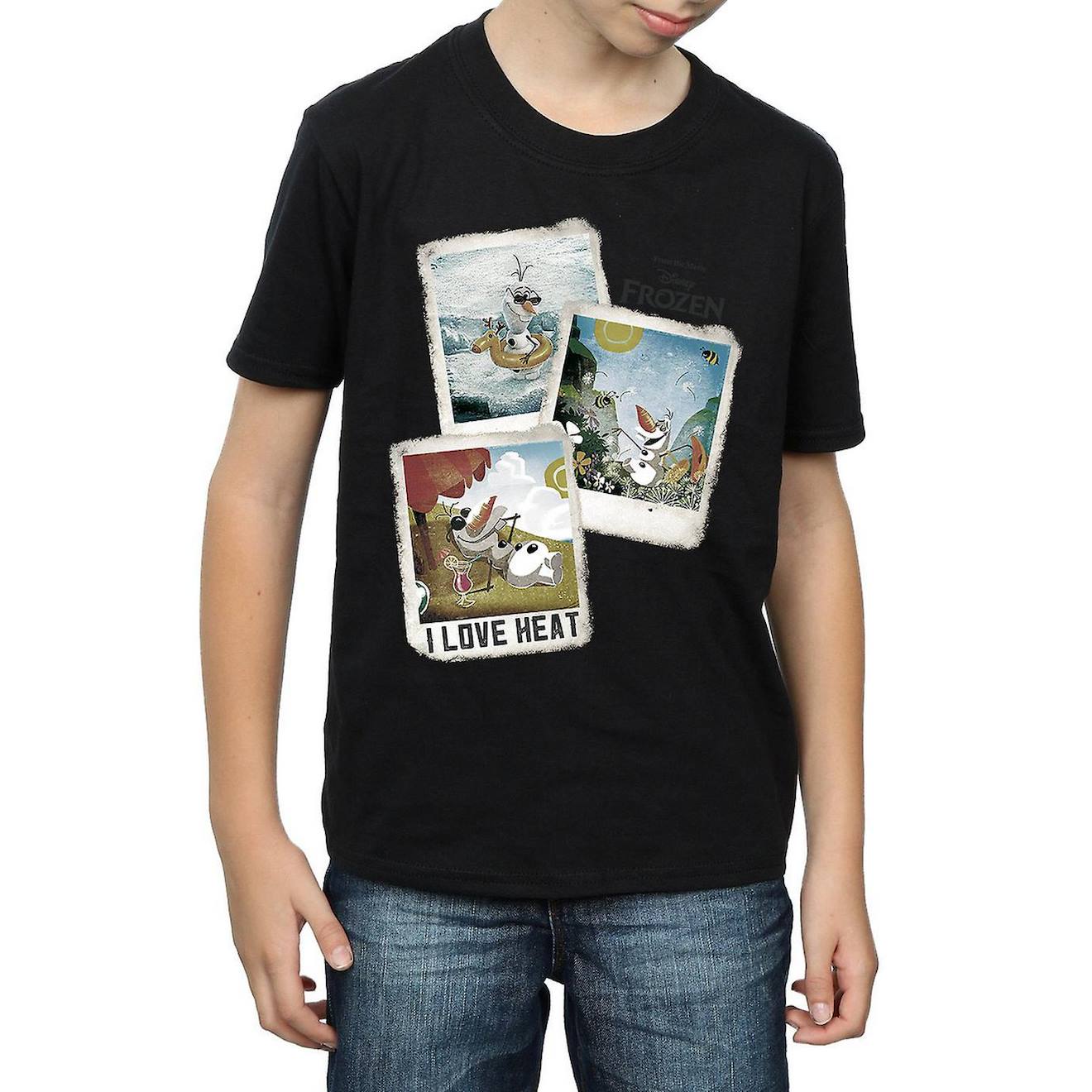 T-shirt En Coton Peigné De Qualité Supérieure La Reine Des Neiges Noir