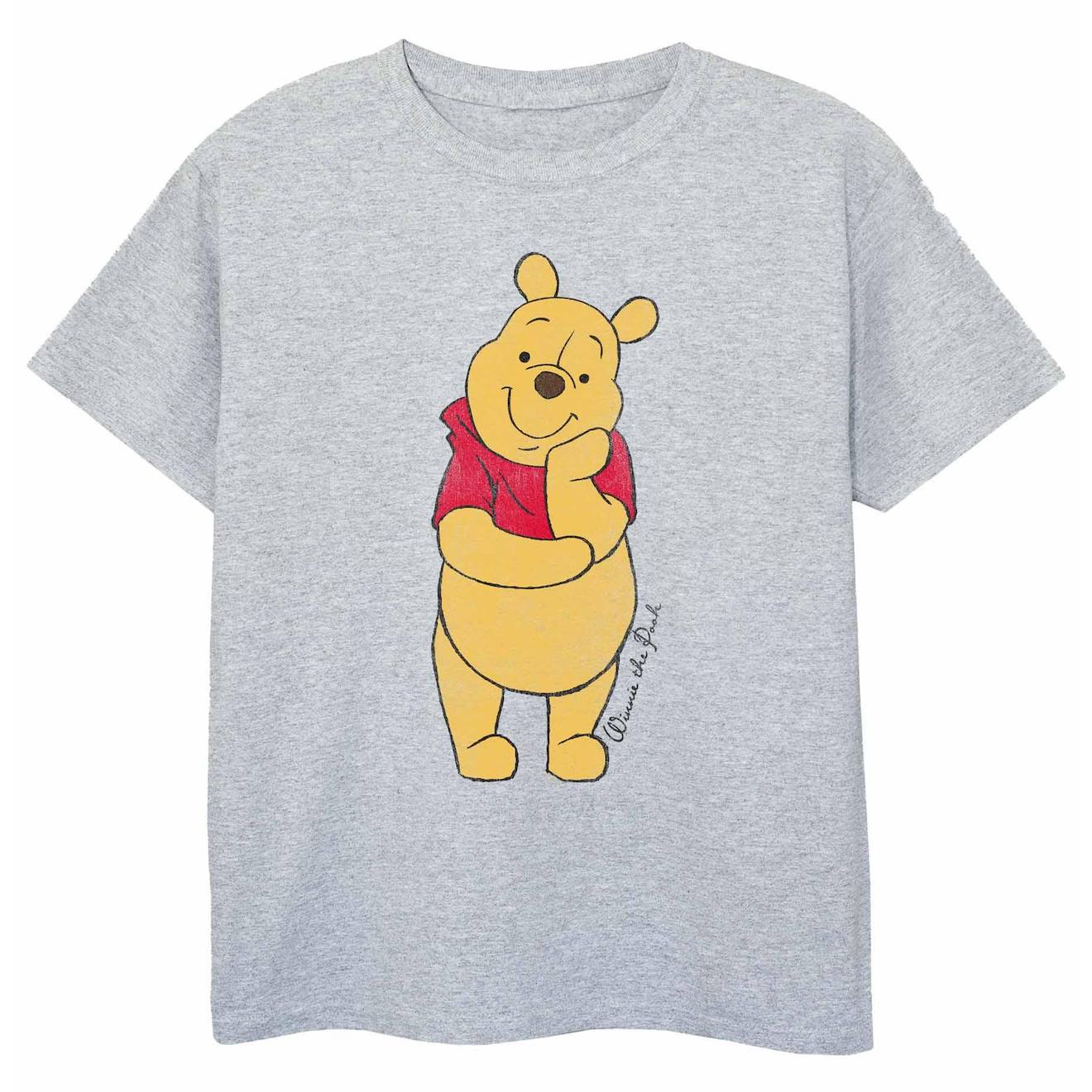T-shirt Coton Winnie L'ourson Classic Gris Chiné