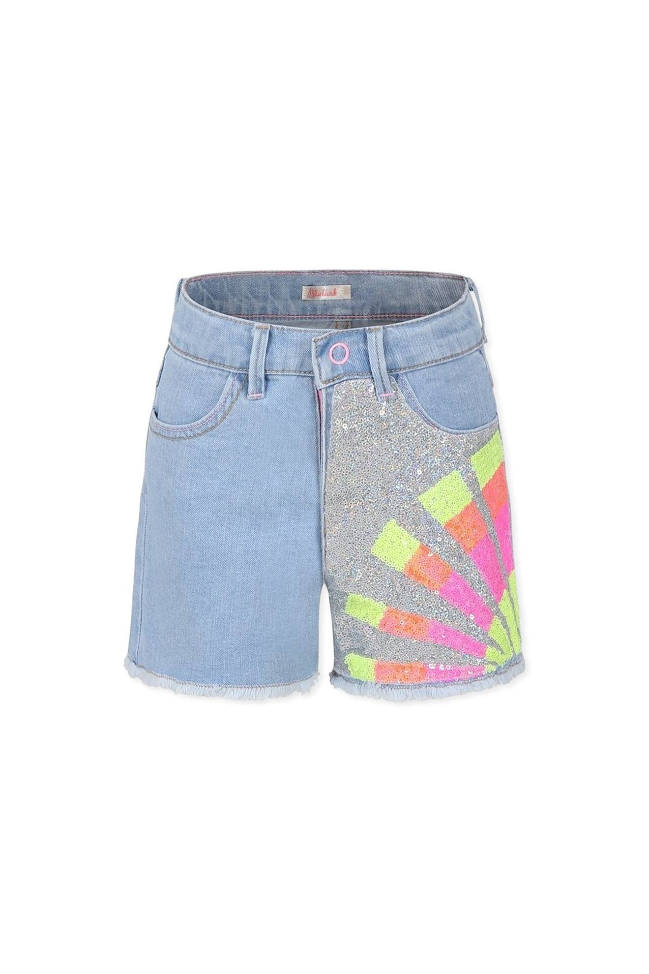 Short À Sequins Denim