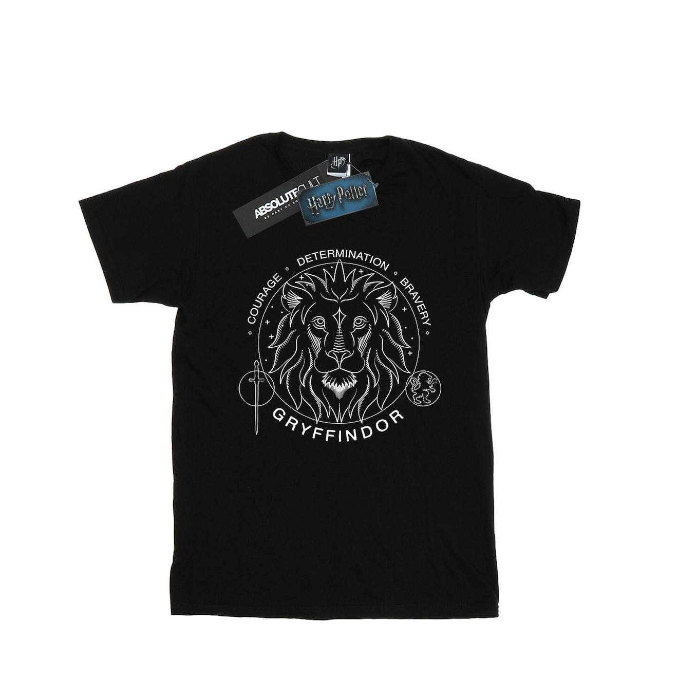 T-shirt Coton Harry Potter Gryffindor Noir