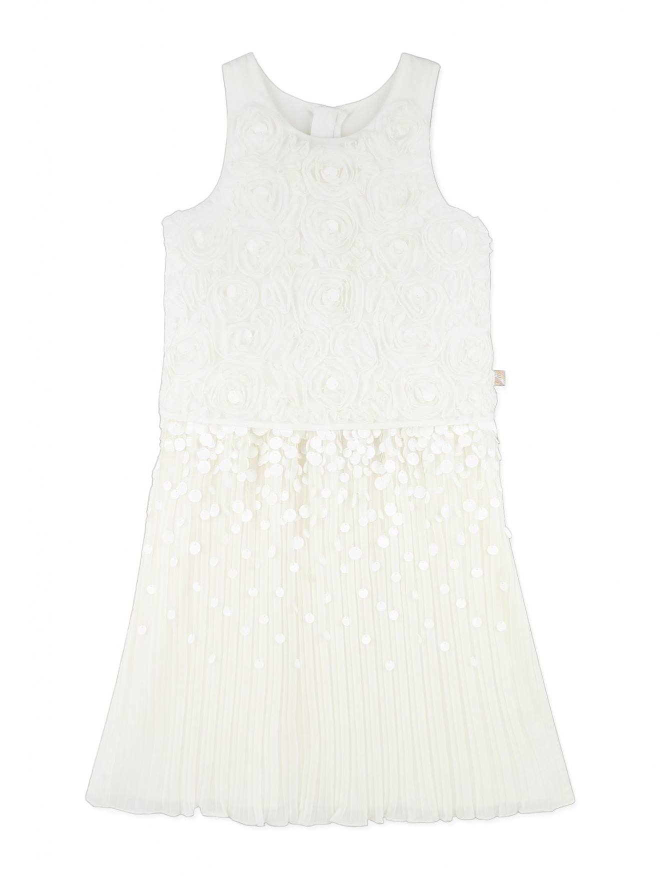 Robe De Cérémonie Plissée Blanc