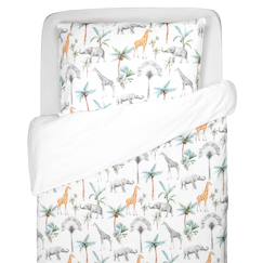 Parure réversible housse de couette + taie d'oreiller enfant safari  - vertbaudet enfant
