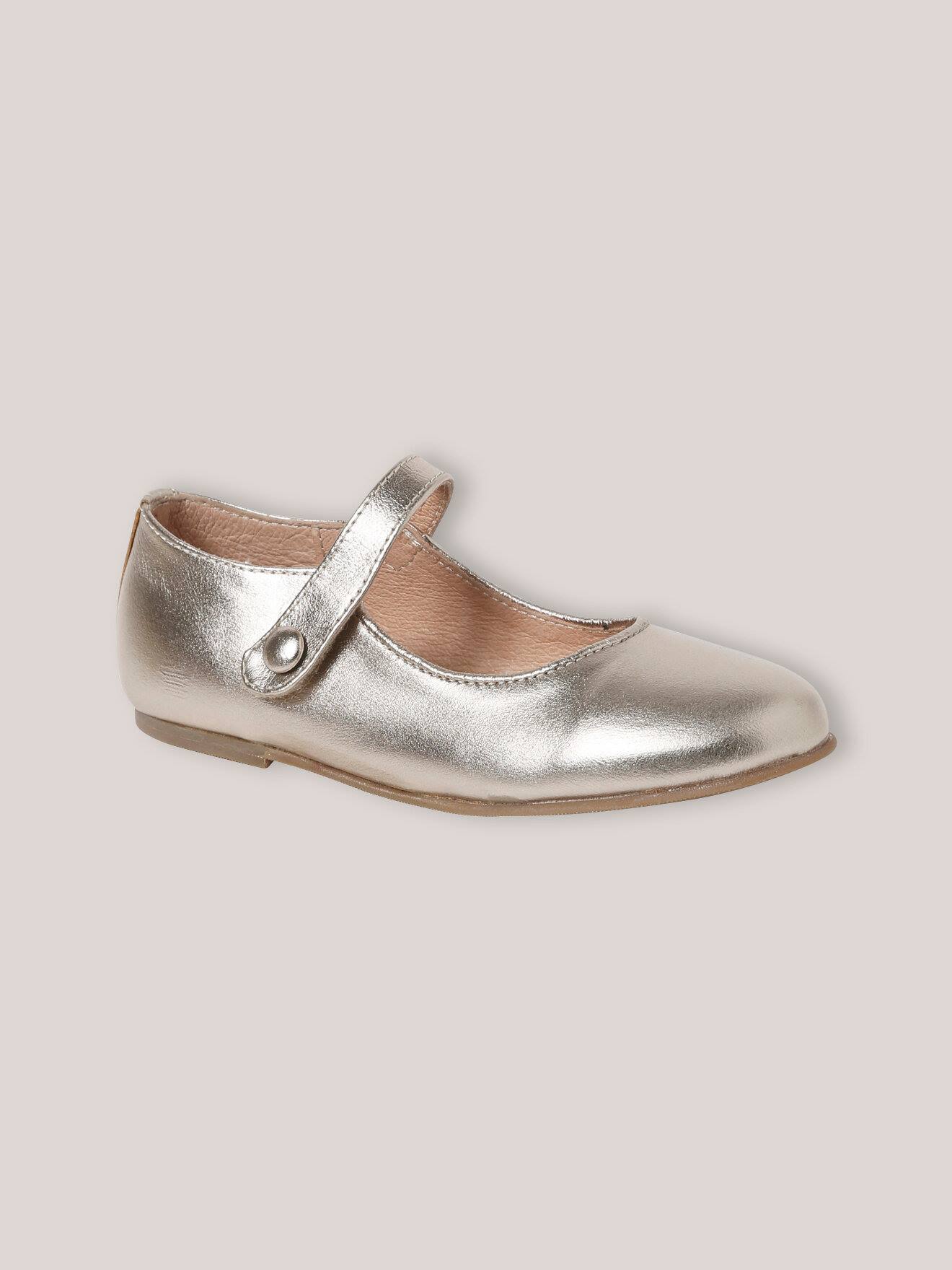 Babies En Cuir Irisé Fille Dore