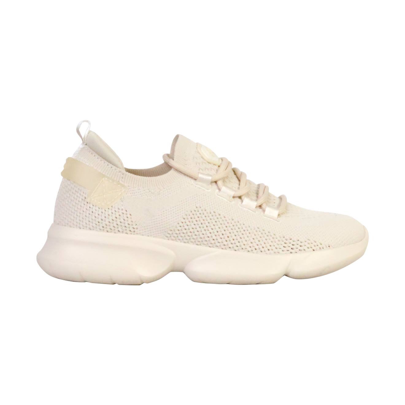 Baskets Basses À Lacets Beige