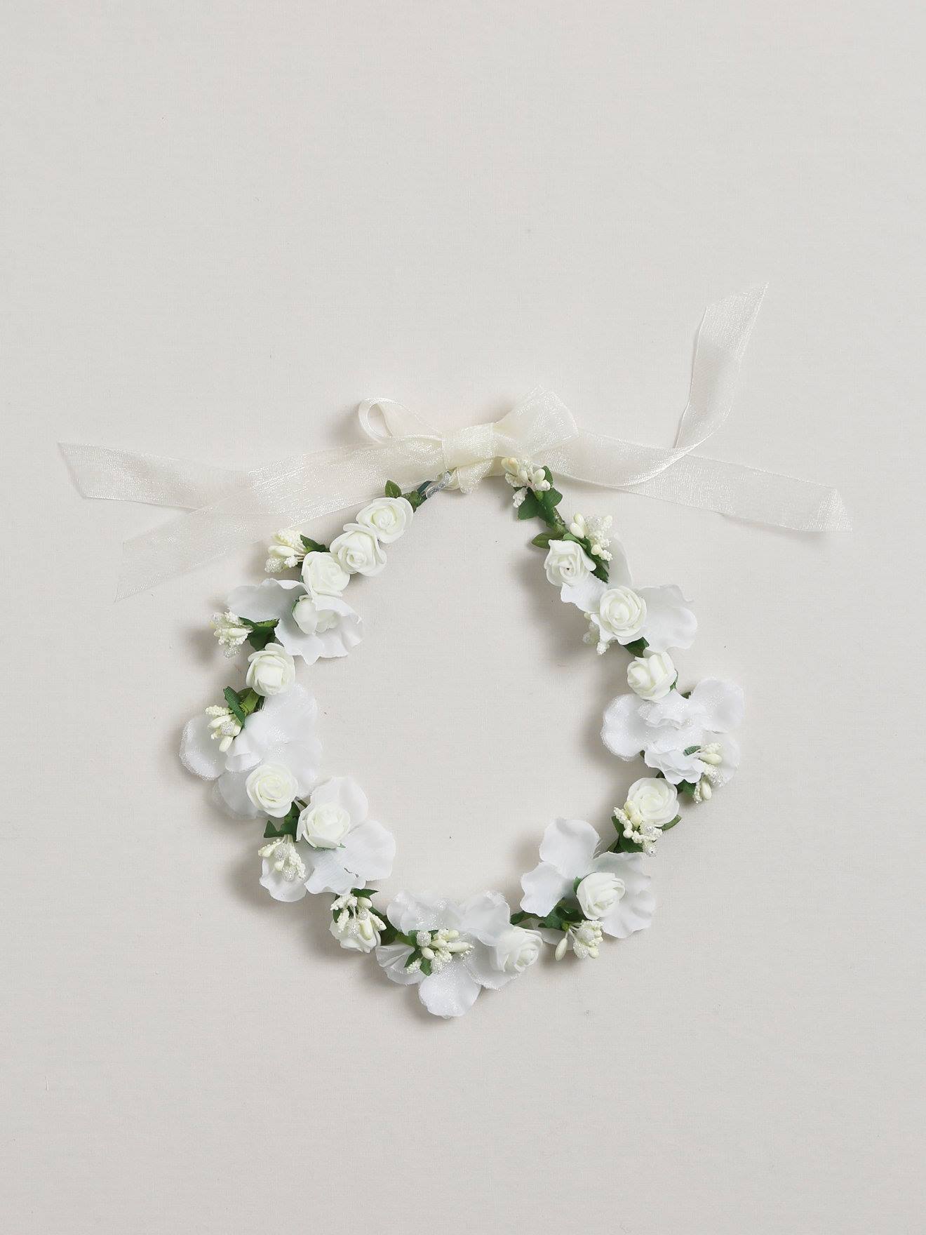 Couronne De Fleurs Fille Blanc
