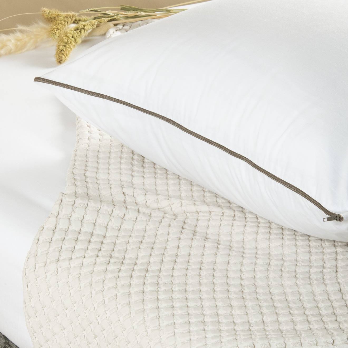 Oreiller Bébé Maui Enveloppe Coton Bio Blanc