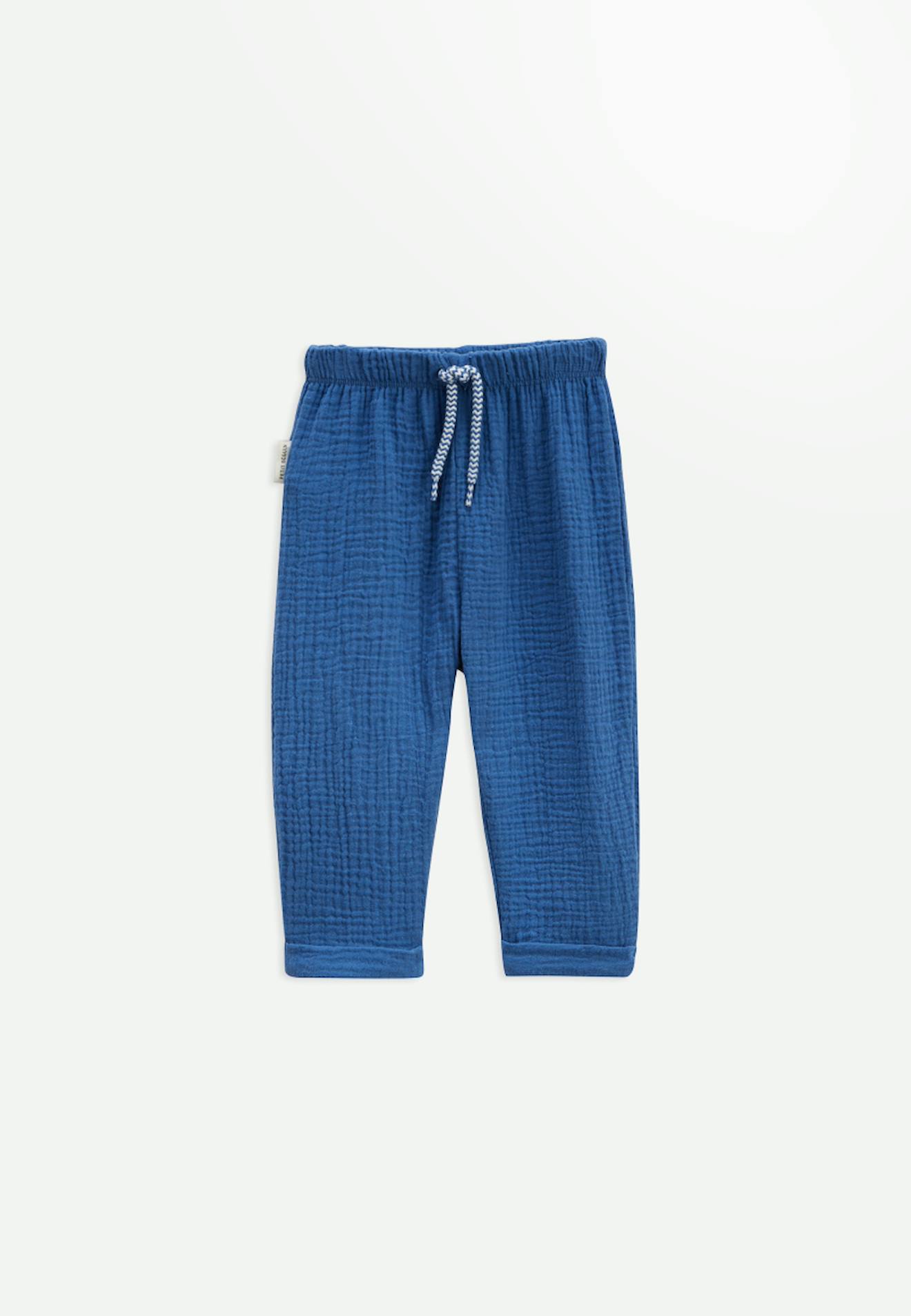 Pantalon Bébé En Gaze De Coton Flora Bleu