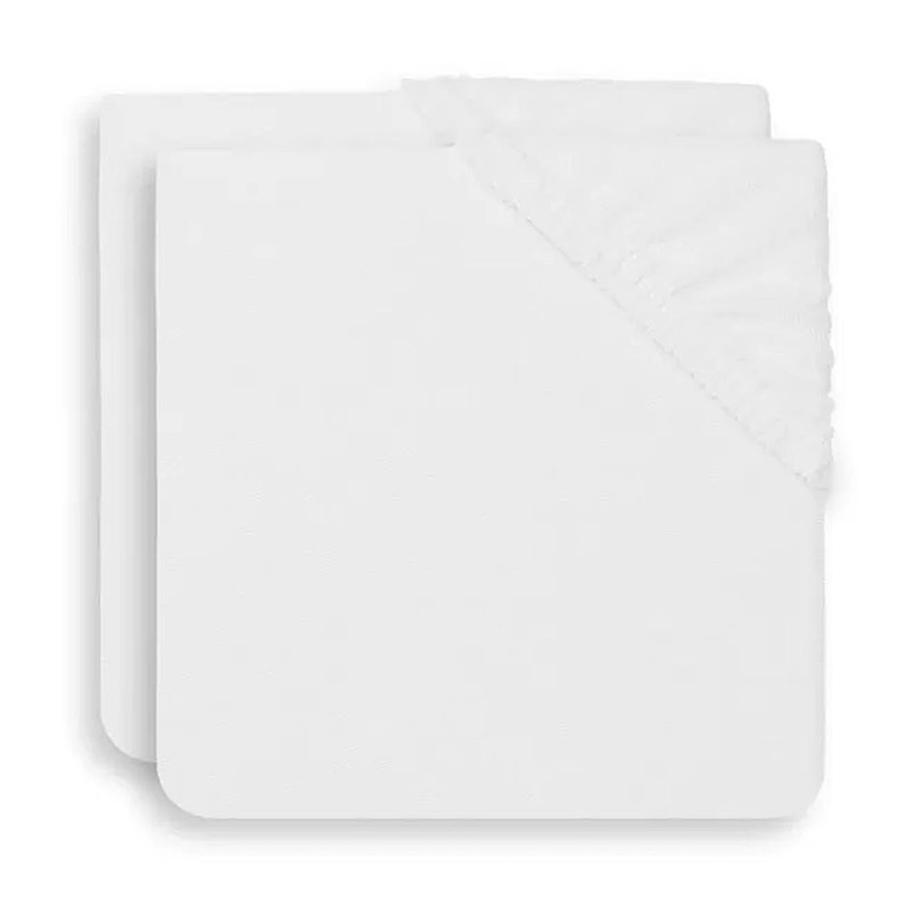 Housse Matelas À Langer Éponge (2 Pcs) En Coton Blanc
