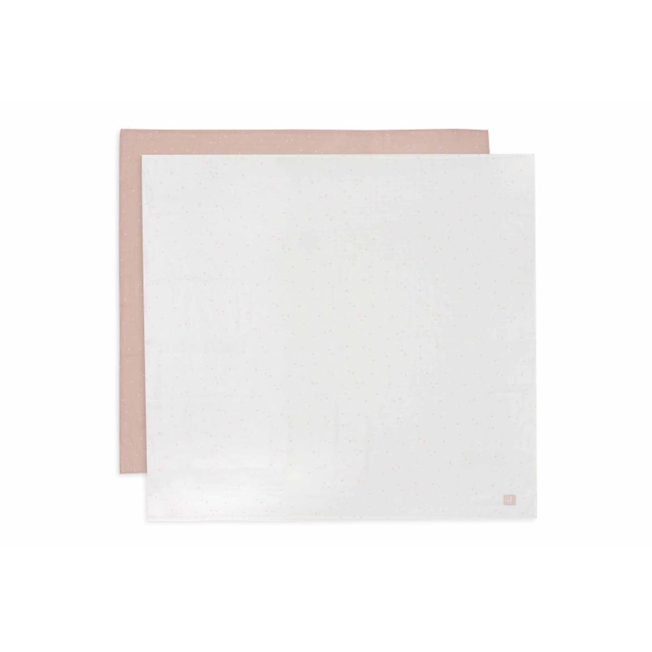 Lot De 2 Grands Langes Gaze De Coton Twinkling Rose Sauvage