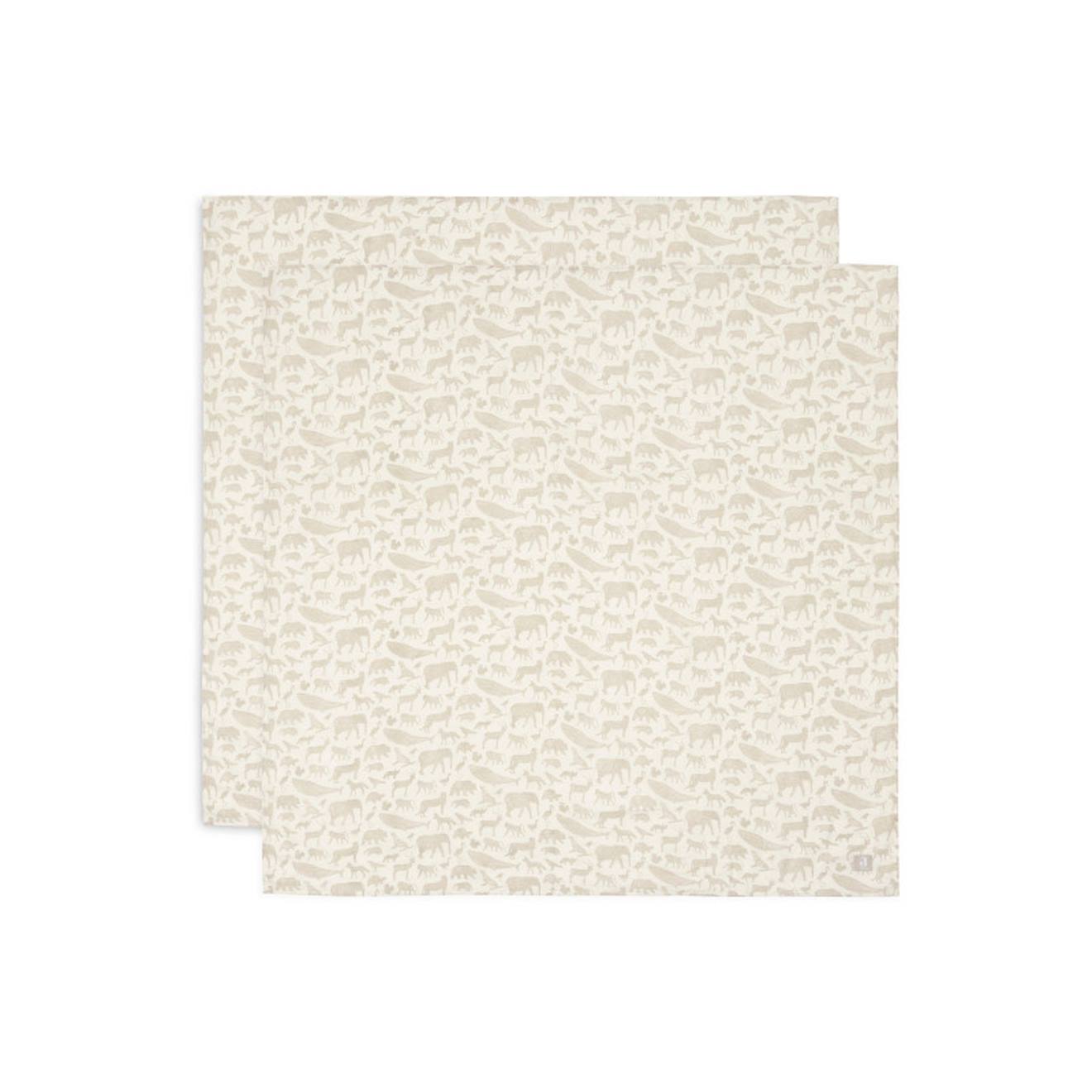 Lot De 2 Grands Langes Gaze De Coton Nougat