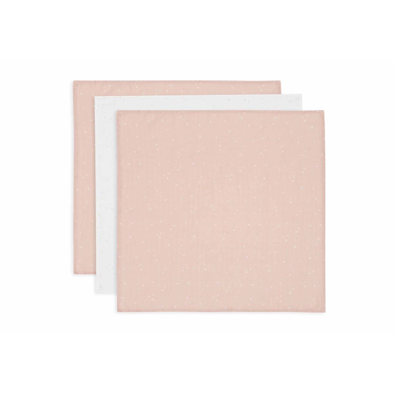 Lot De 3 Langes Gaze De Coton Twinkling Rose Sauvage