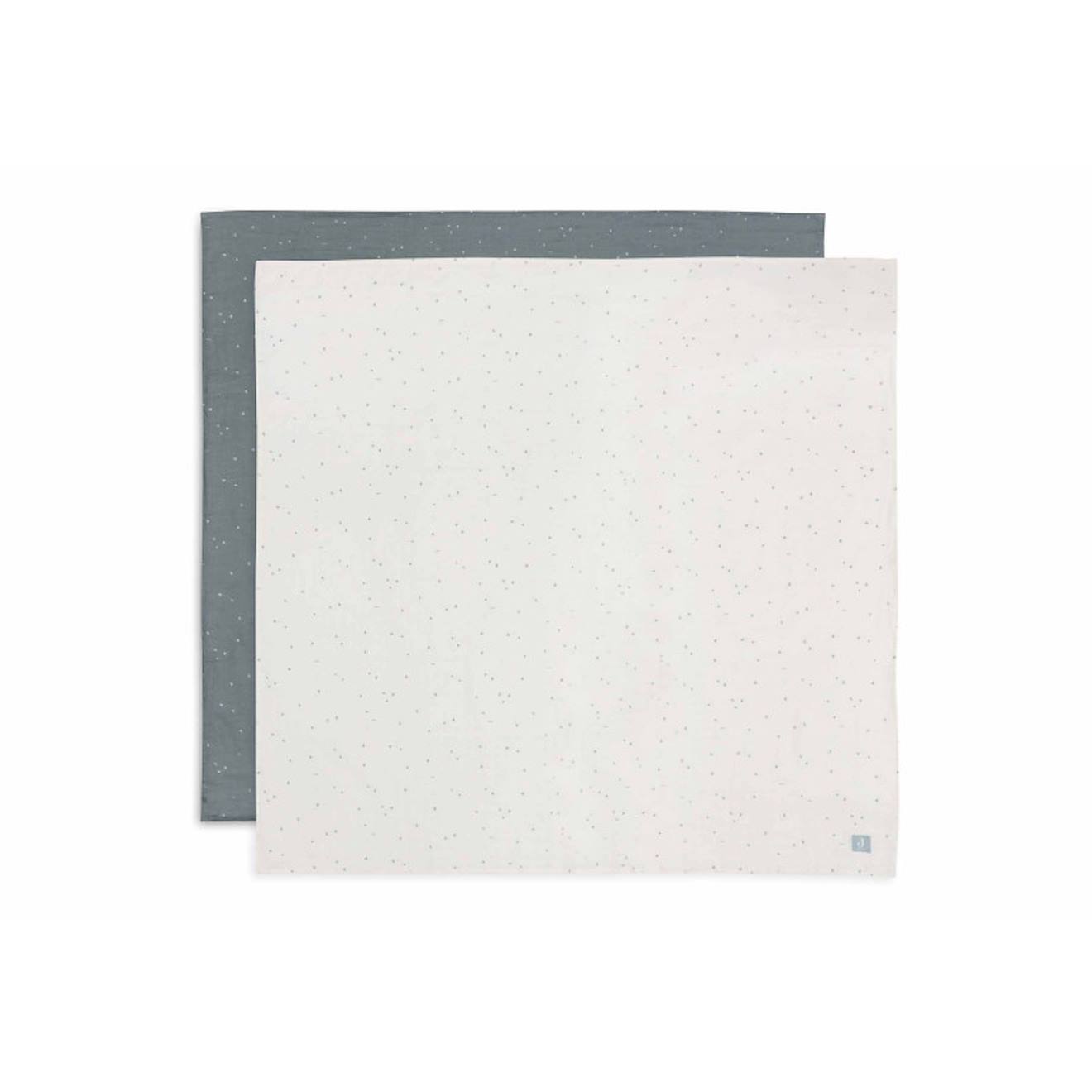 Lot De 2 Grands Langes Gaze De Coton Twinkling Vert D'eau