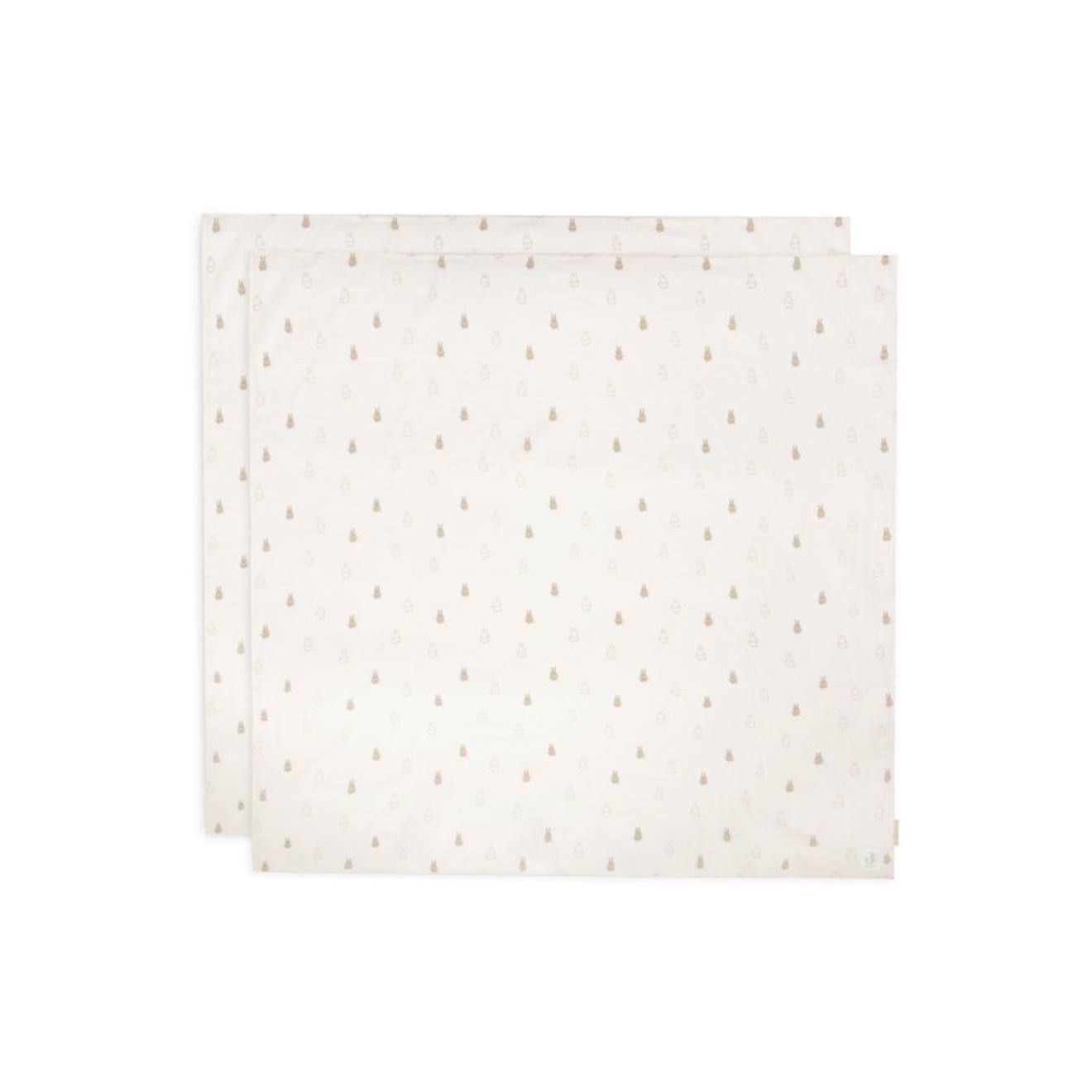 Lot De 2 Grands Langes Gaze De Coton Happy Miffy Nougat