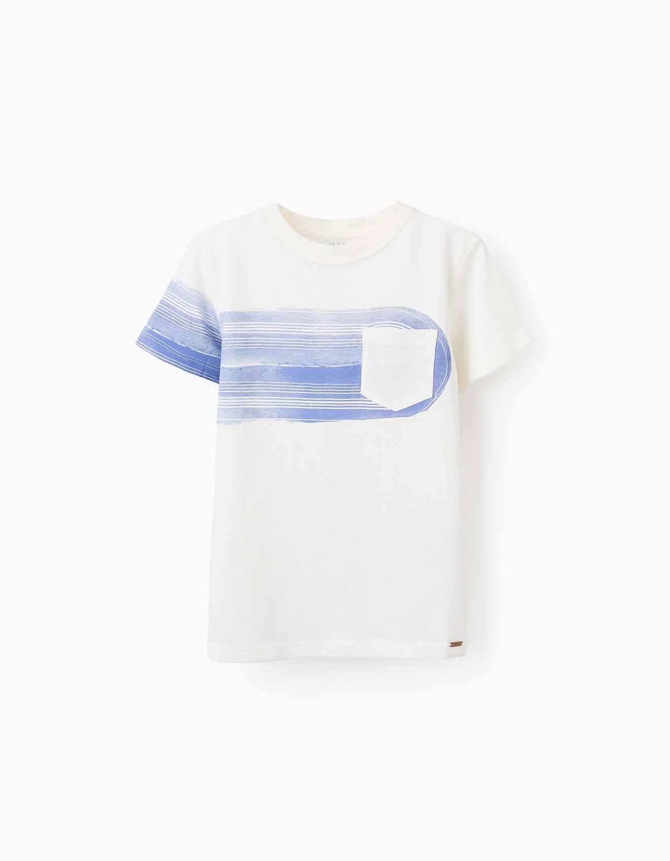 T-shirt De Coton Avec Poche Blanc