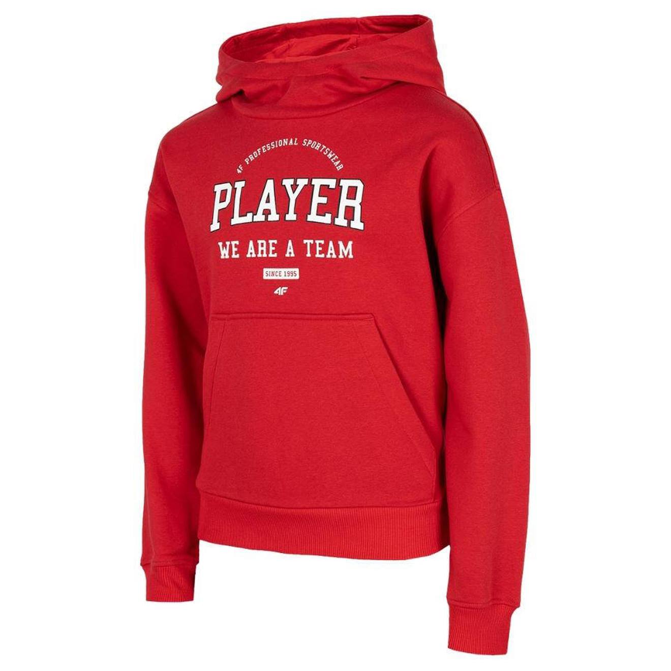 Sweat À Capuche Coton Rouge