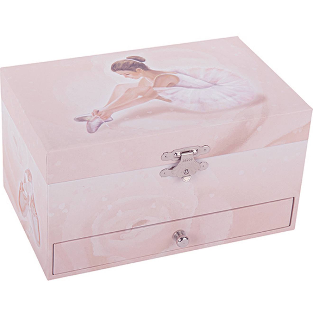 Boîte À Bijoux Musicale Phosphorescente Ballerine Rose Rose