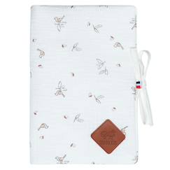 -Protège carnet de santé bébé en gaze de coton melody