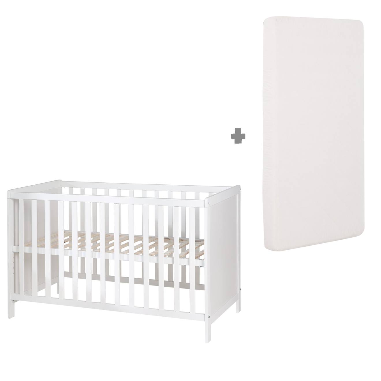 Lit Bébé 2en1 Cododo Et Lit Indépendant Avec Matelas Universal Blanc