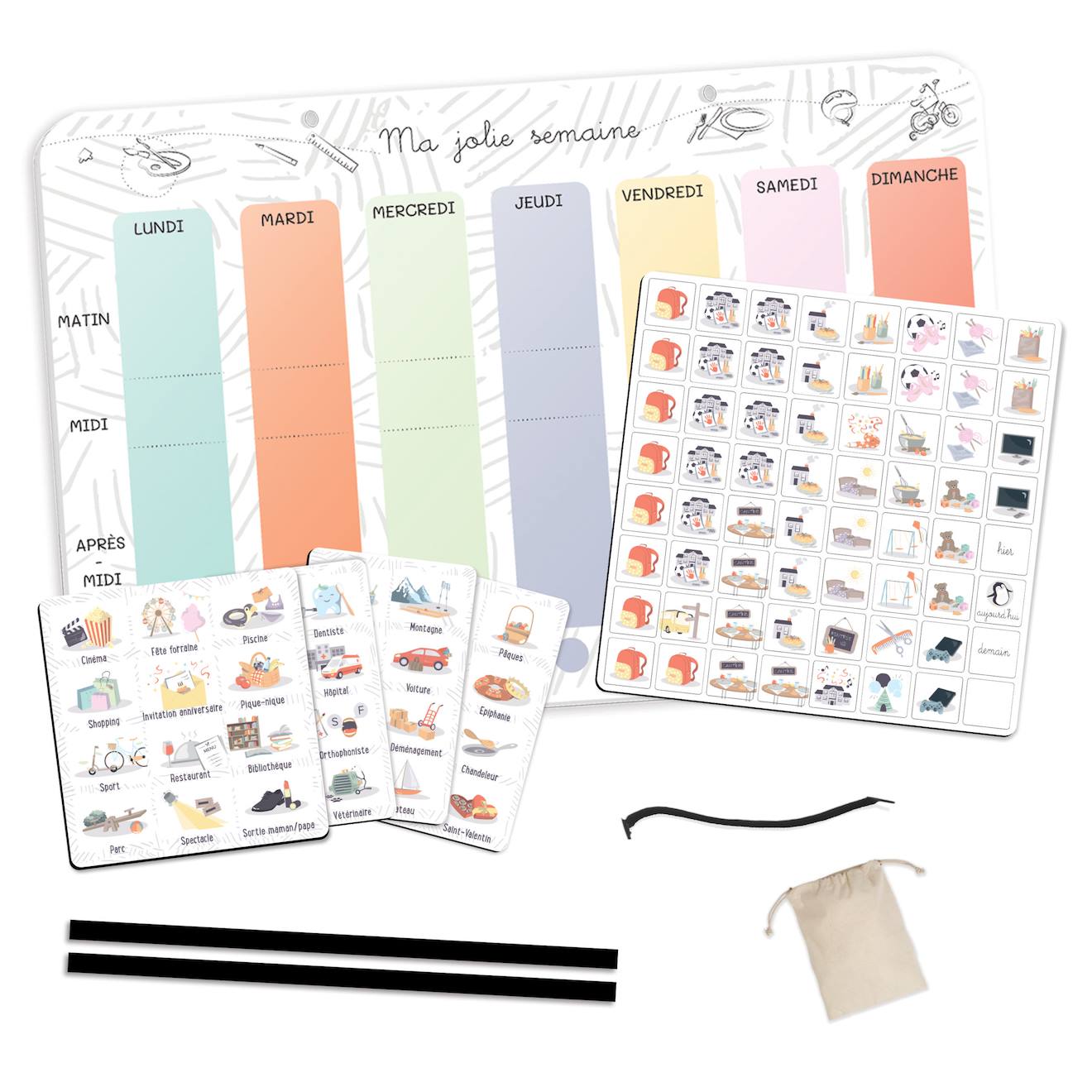 Semainier Ma Jolie Semaine Avec 36 Magnets Activités Supp
