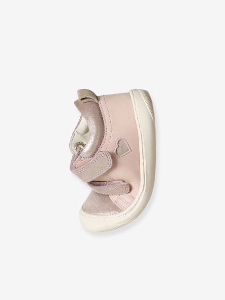 Chaussures premiers pas bébé scratch beige imprimé+bleu imprimé+bronze+jaune d'or+lot rose+mauve+or+rose+rose imprimé+rose poudré+turquoise+vert imprimé+vieux rose 44 - vertbaudet enfant 