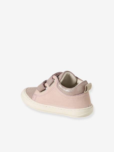 Chaussures premiers pas bébé scratch beige imprimé+bleu imprimé+bronze+jaune d'or+lot rose+mauve+or+rose+rose imprimé+rose poudré+turquoise+vert imprimé+vieux rose 43 - vertbaudet enfant 