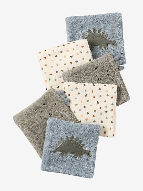 Vertbaudet - Lot 6 lingettes lavables minisaurus
