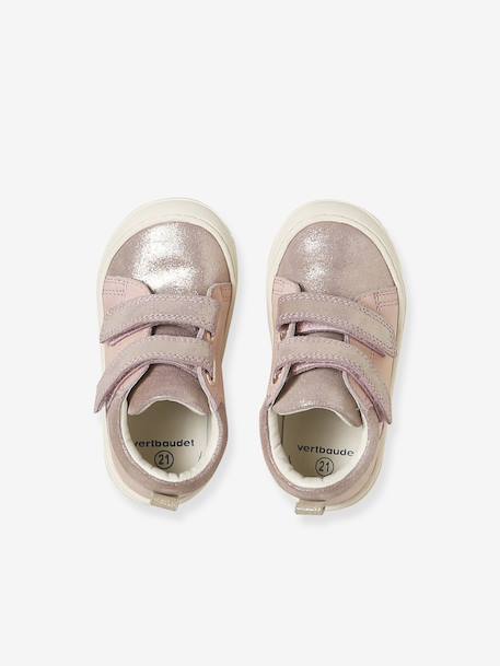 Chaussures premiers pas bébé scratch beige imprimé+bleu imprimé+bronze+jaune d'or+lot rose+mauve+or+rose+rose imprimé+rose poudré+turquoise+vert imprimé+vieux rose 46 - vertbaudet enfant 
