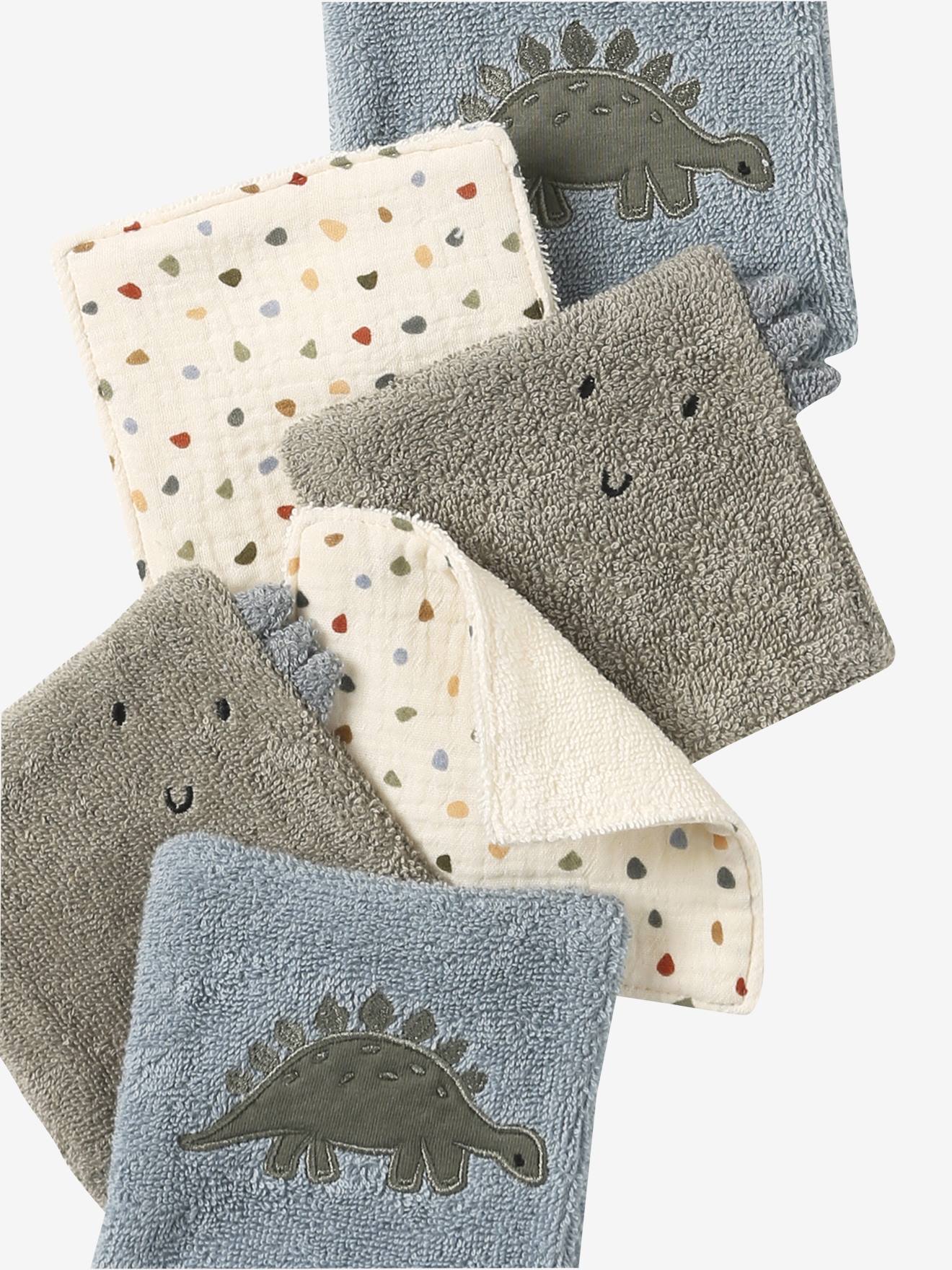 Lot 6 lingettes lavables minisaurus (Vertbaudet) - Image 1