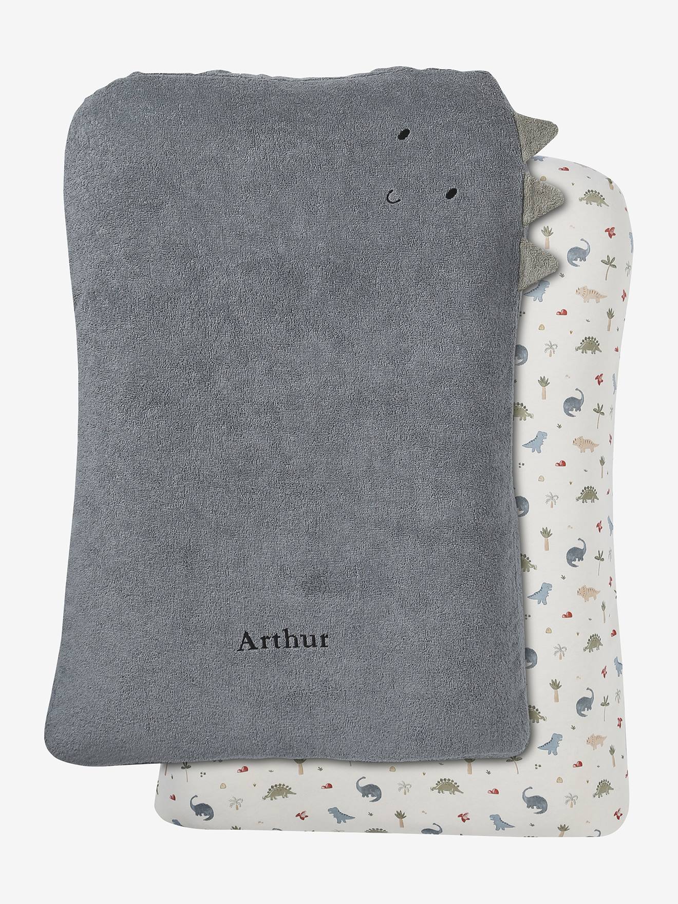 Lot 2 housses matelas à langer animaux minisaurus