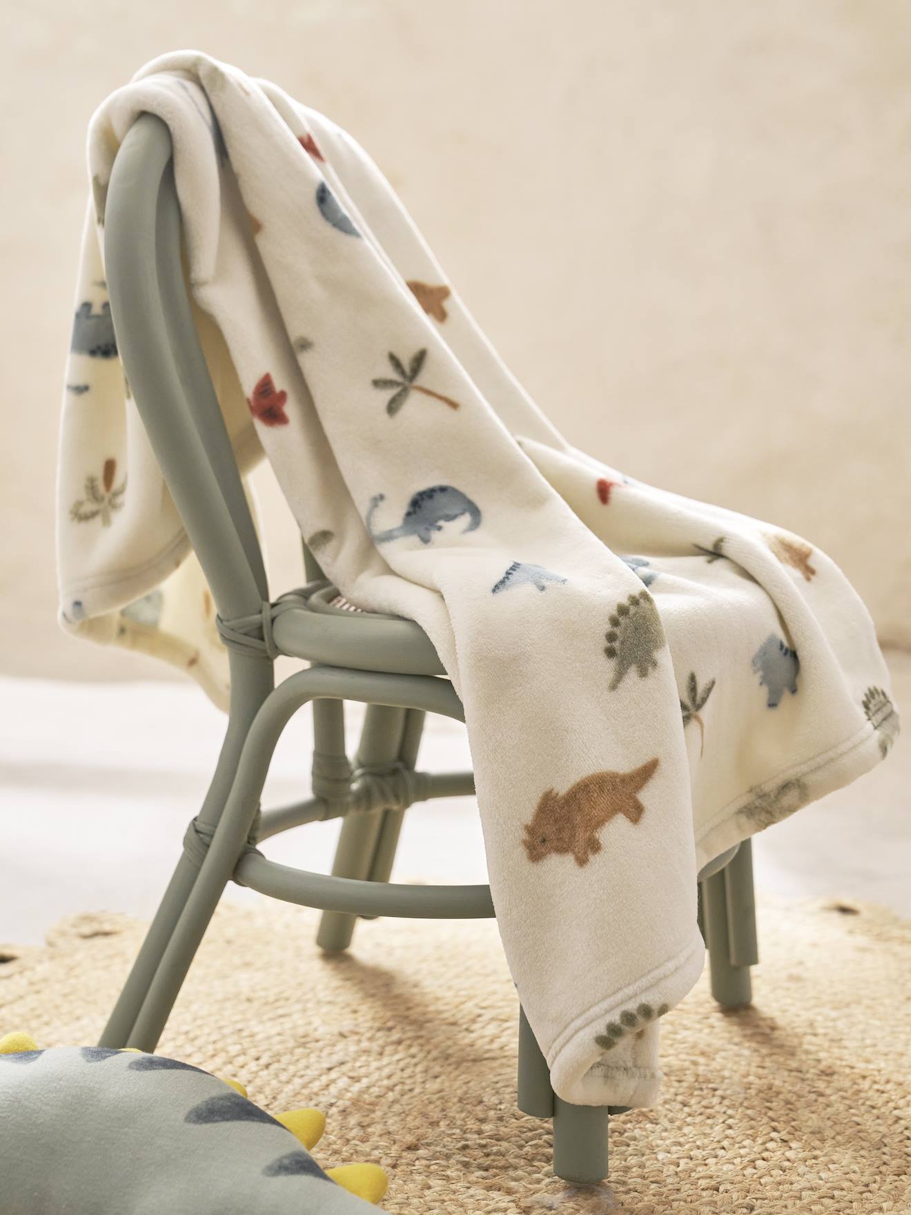 Plaid imprimé en tissu polaire multicolore