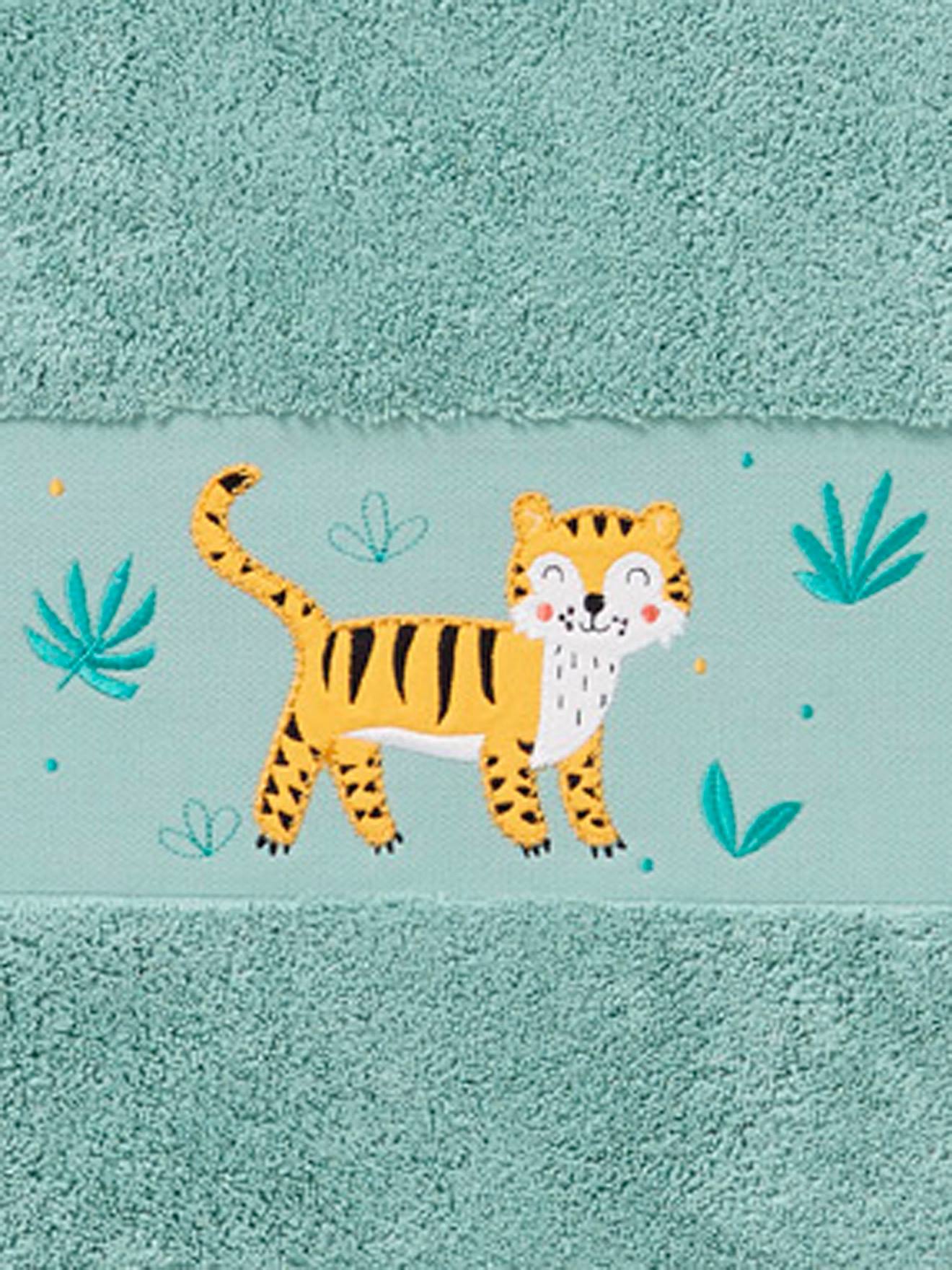 Serviette de bain Tigre vert (Vertbaudet) - Image 1