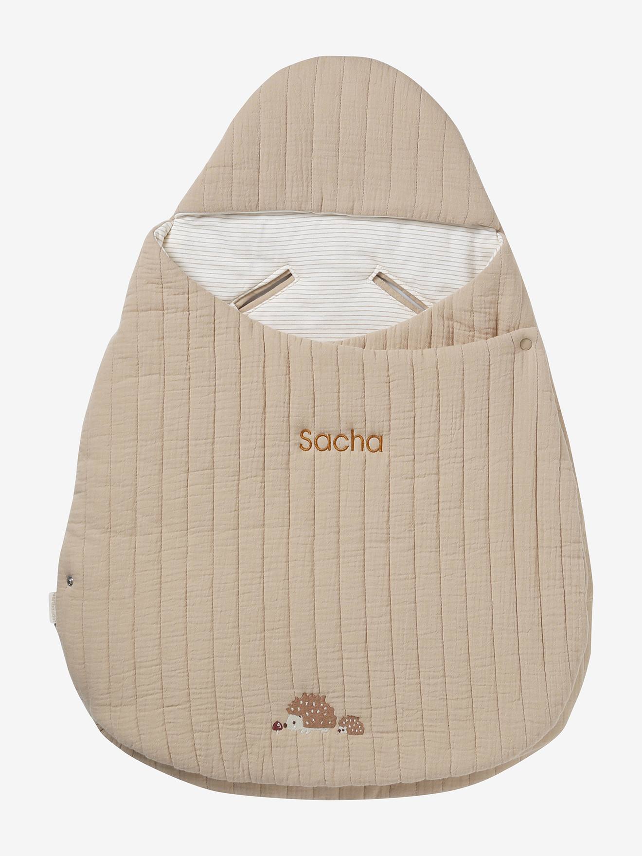 Nid d'ange transformable en gaze de coton hérisson