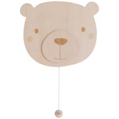 Linge de maison et décoration-Applique murale en bois wonder ours
