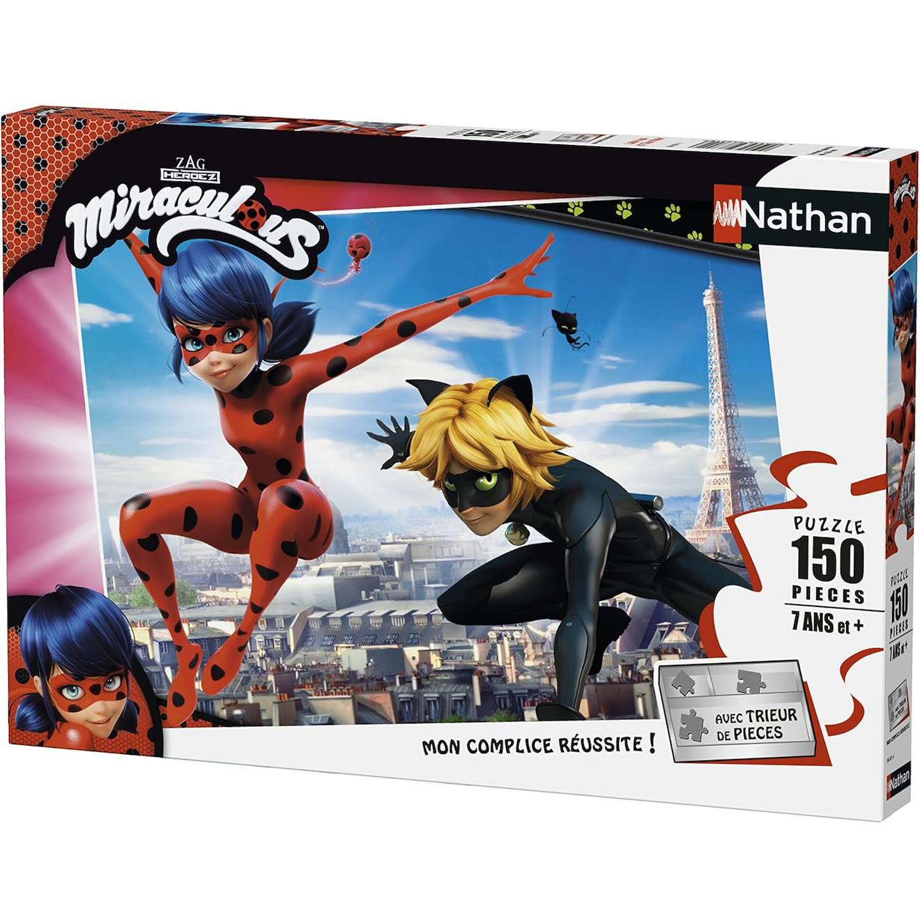 Puzzle Ladybug Et Chat Noir 150 Pcs Rouge