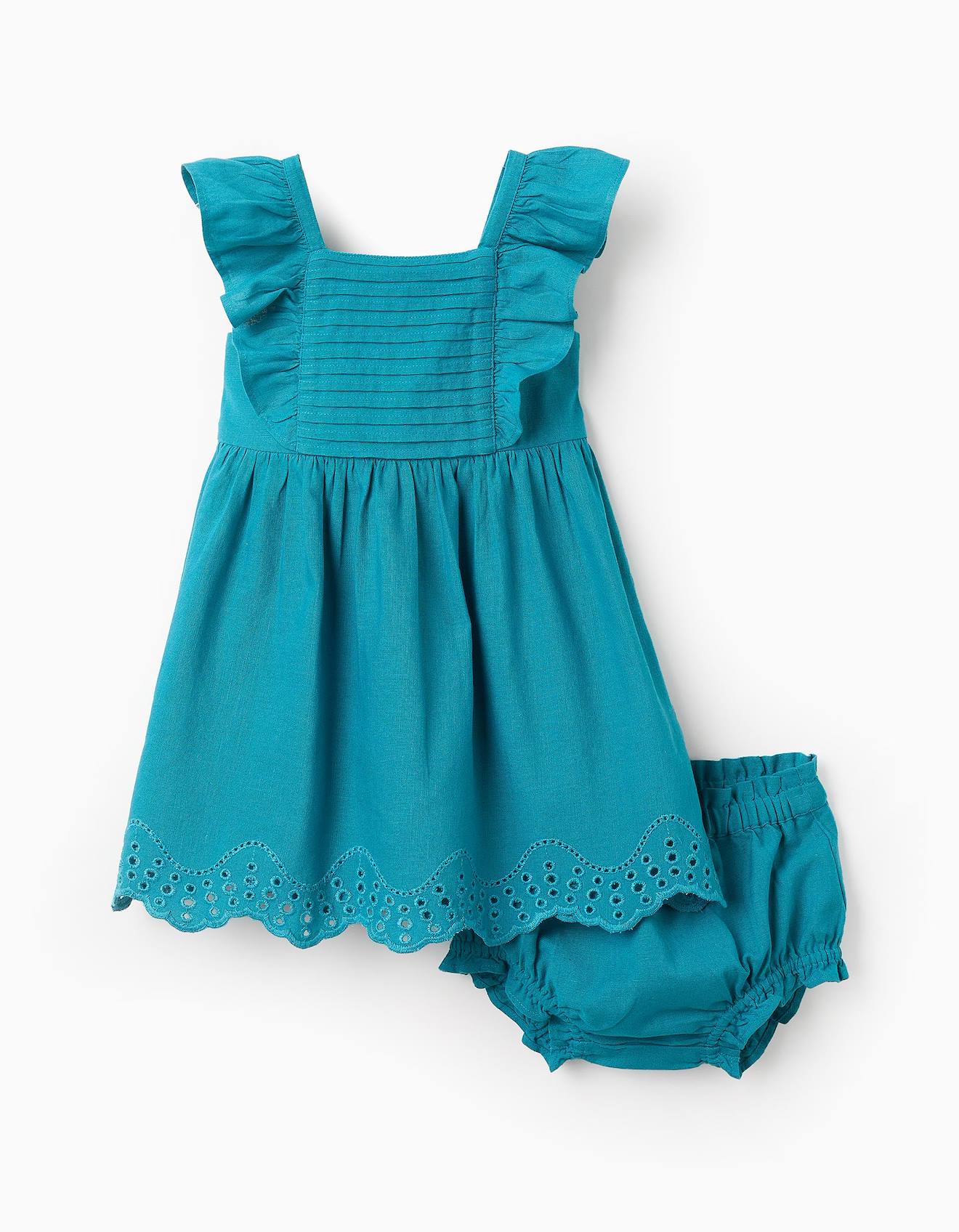 Robe + Bloomer Avec Broderie Anglaise Brothers & Sisters Bleu
