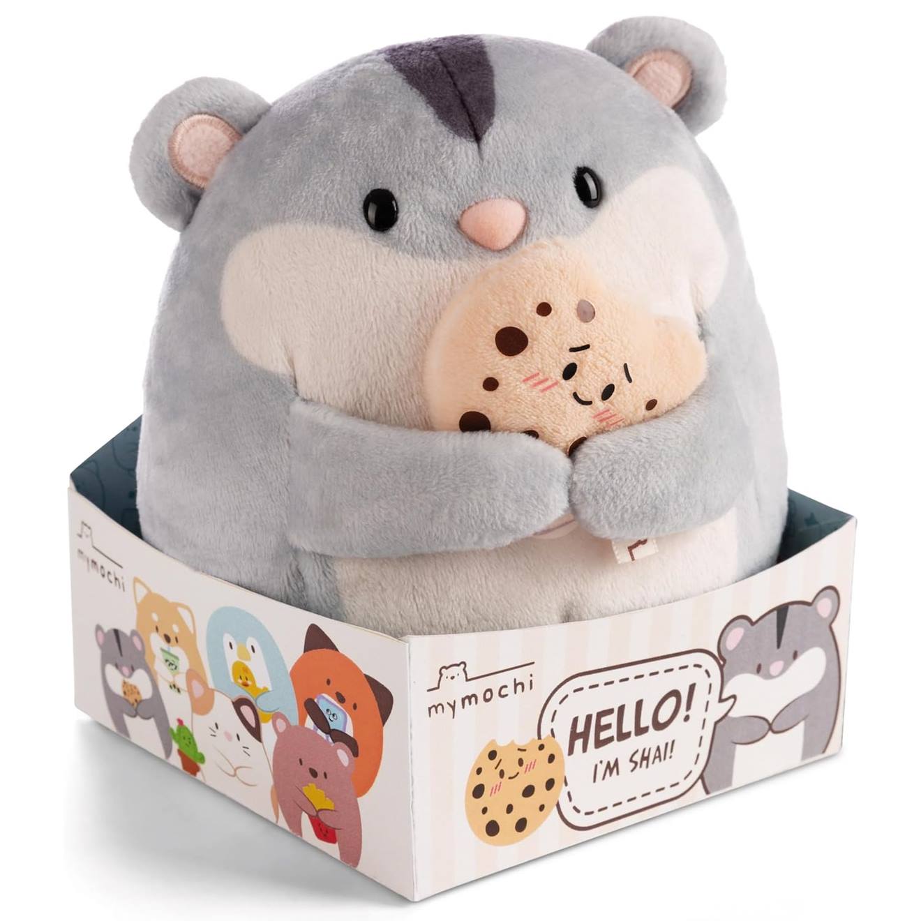 Peluche Hamster Shai 16 Cm Gris