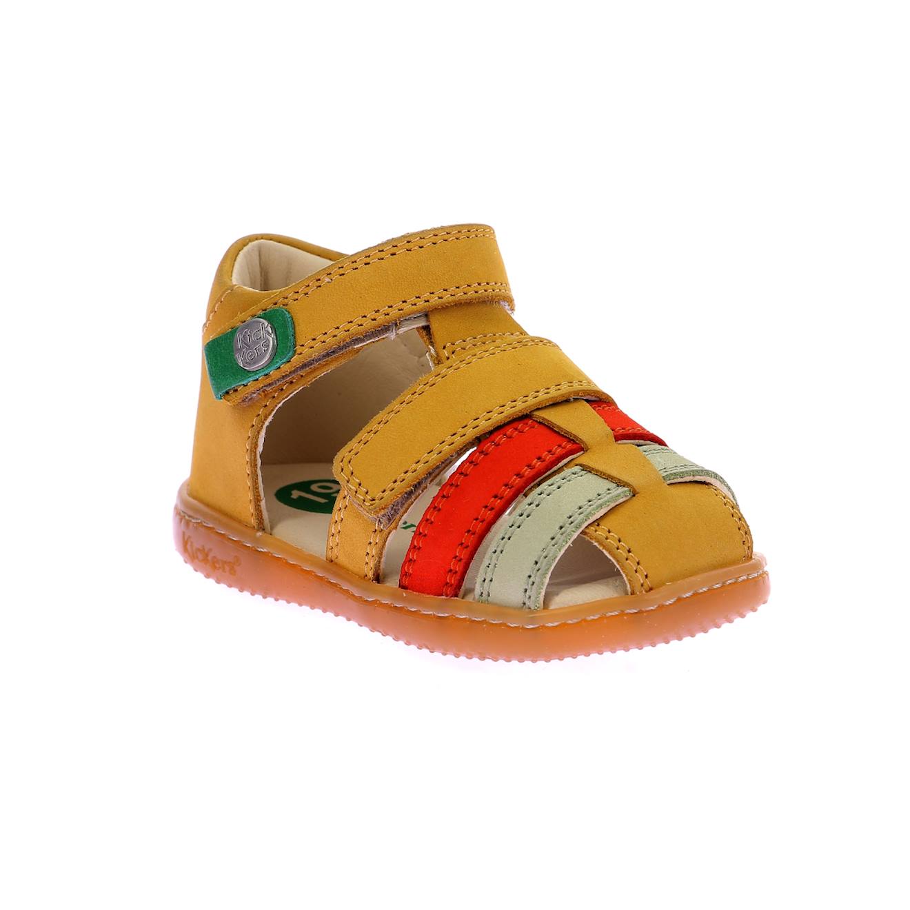 Sandales Bébé Kick Pod Jaune Orange Vert