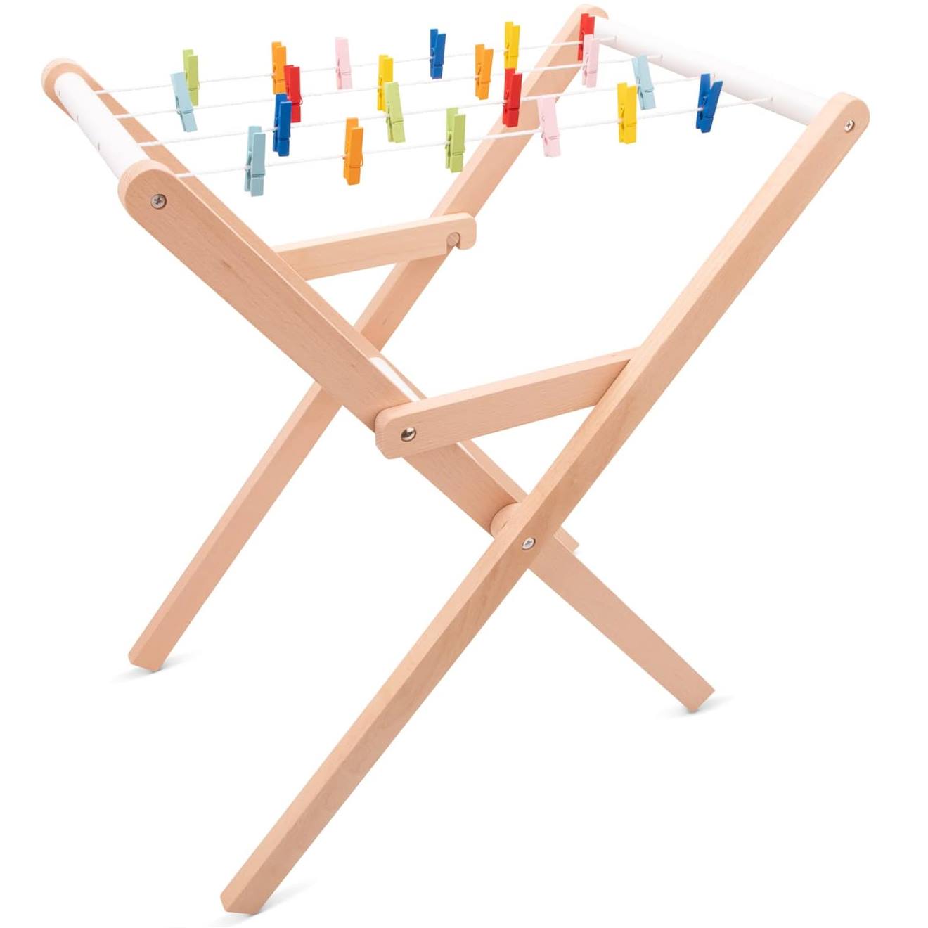 Étendoir À Linge En Bois Beige