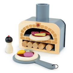Jouet-Jeux d'imitation-Cuisines et dinette-Four à pizza en bois