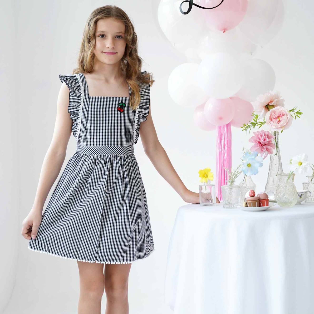 Robe Été À Carreaux Vichy Lili Noir Et Blanc