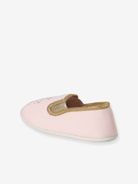 Chausson fille textile élastique rose+rose imprimé+rose pâle 10 - vertbaudet enfant 
