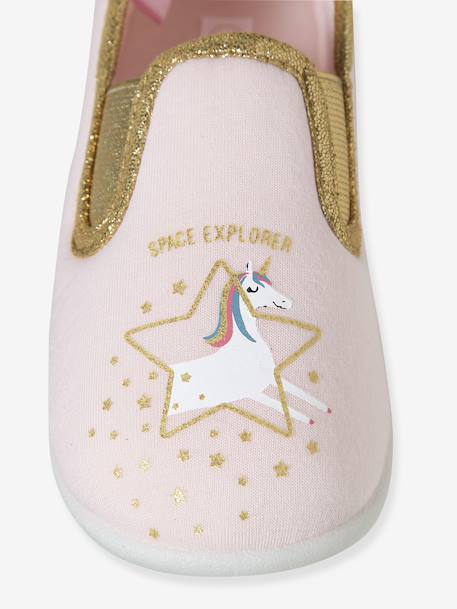 Chausson fille textile élastique rose+rose imprimé+rose pâle 12 - vertbaudet enfant 