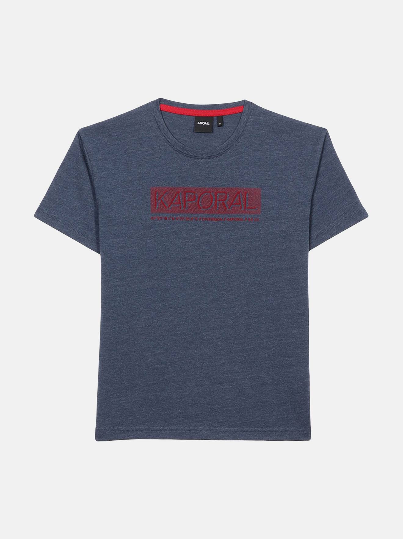 T-shirt Manches Courtes Bleu Chiné