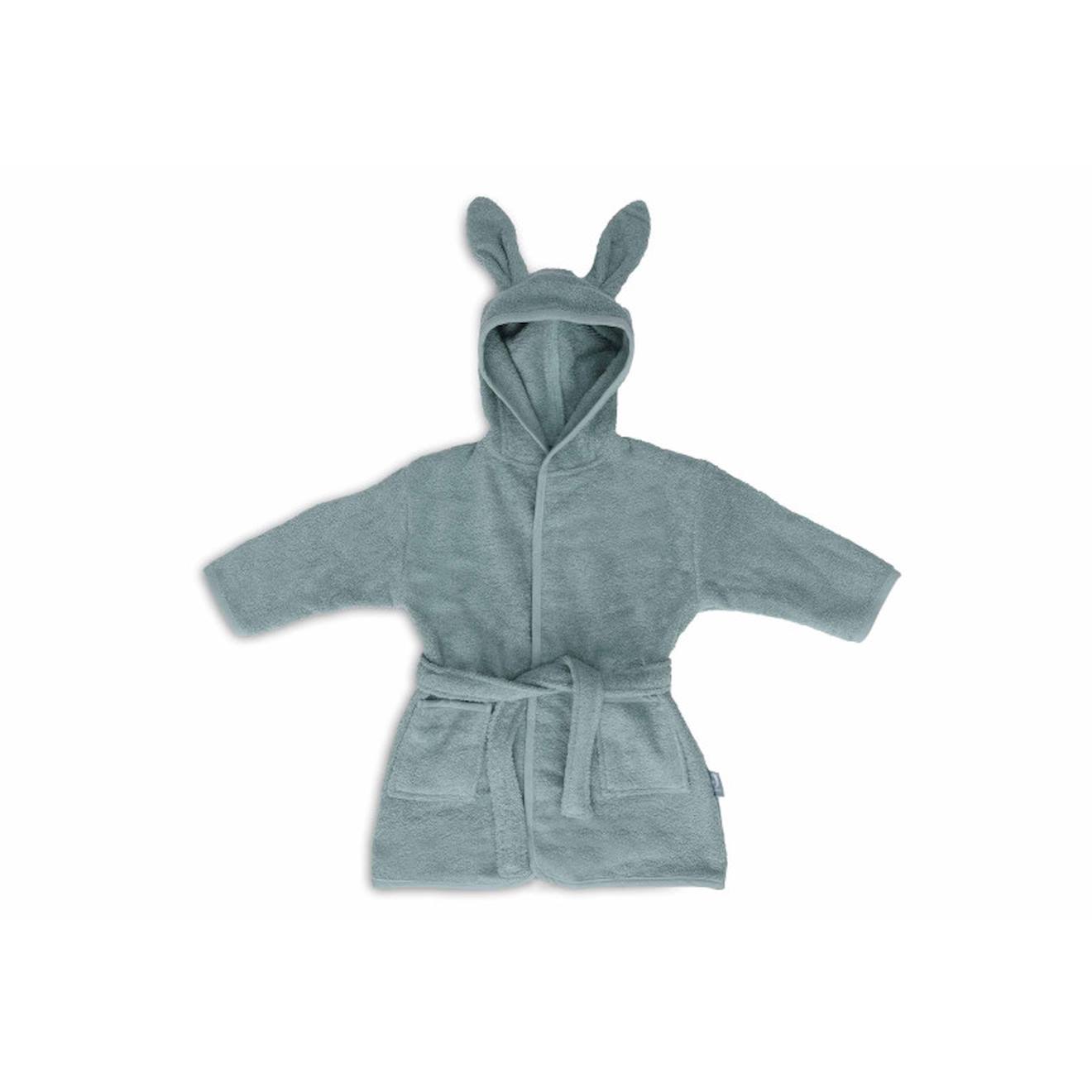 Peignoir Enfant En Coton Vert D'eau